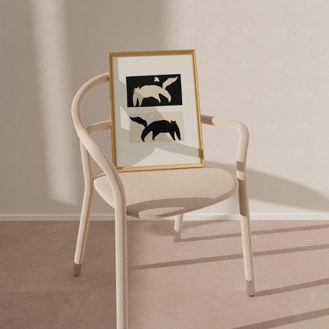 Negative / Positive Cats Art Print | Monochrome Wall Art - Sprouts of Bristol