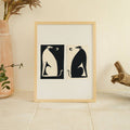 Negative / Positive Dogs Art Print | Monochrome | Whippets - Sprouts of Bristol