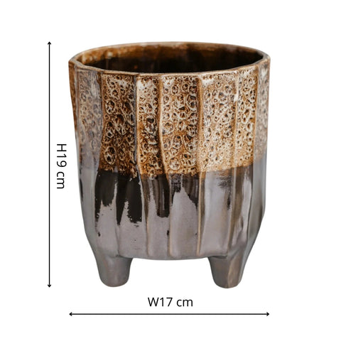 Neve Reactive Glaze 3 Leg Planter - Sprouts of Bristol