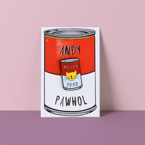 Niaski Andy Pawhol Enamel Pin – Cat Artist Collection - Sprouts of Bristol