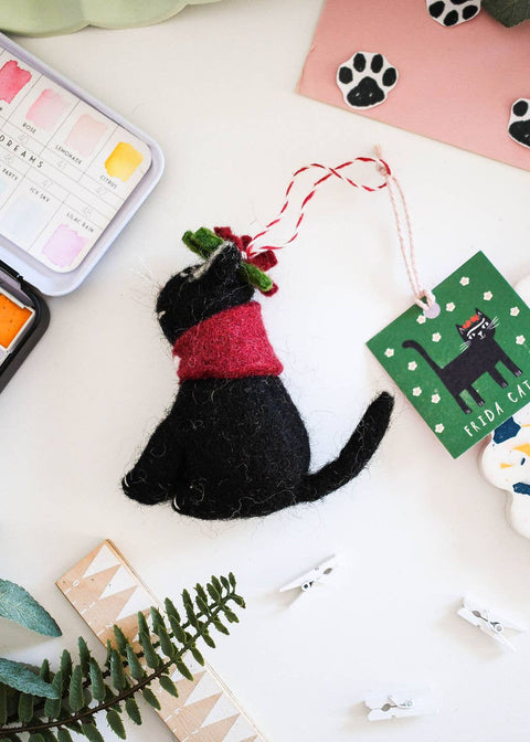 Niaski Frida Catlo Felt Decoration – Handmade Fair Trade - Sprouts of Bristol
