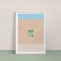 Niaski Wall with Green Door and Cat Print – Inspired by Georgia O’Keeffe - Sprouts of Bristol