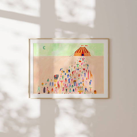 Nights At The Circus Art Print | Nursery Wall Art | Fun: A3 - Sprouts of Bristol