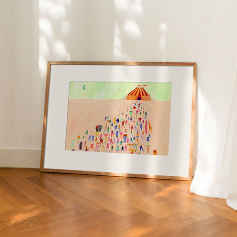 Nights At The Circus Art Print | Nursery Wall Art | Fun: A3 - Sprouts of Bristol