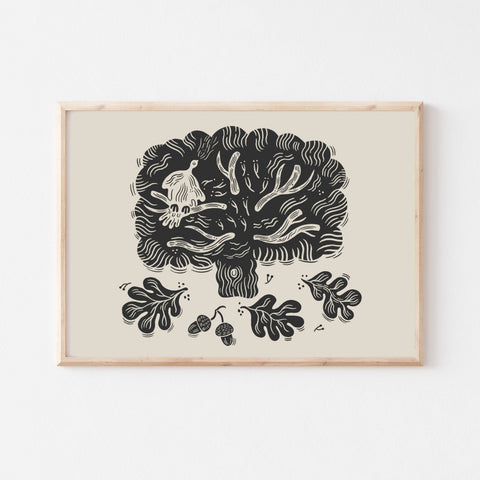 'Oak Tree' Nature Art Print - Sprouts of Bristol