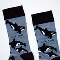 Orca Socks | Bamboo Socks | Grey Socks | Ocean Socks - Sprouts of Bristol