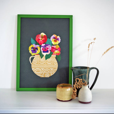 Pansies Print A4 - Sprouts of Bristol