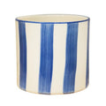 Paros Blue Painted Stripe Planter - Sprouts of Bristol