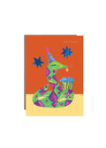 'Party Snake and Cupcake' Birthday Greetings Card  - Sprouts of Bristol
