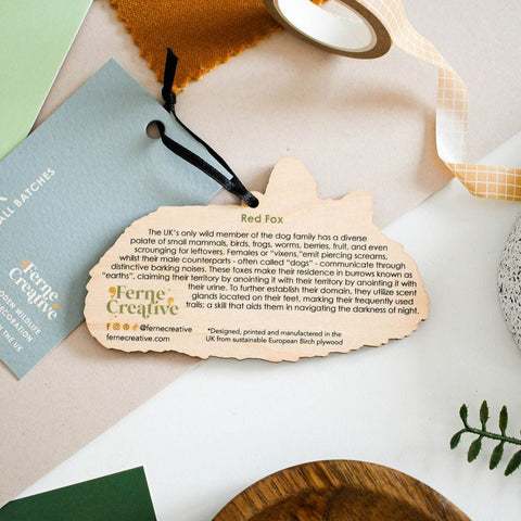Red Fox Wooden Decoration - Sprouts of Bristol