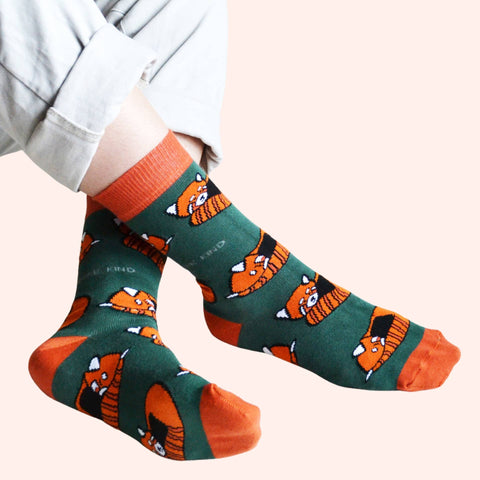 Red Panda Bamboo Socks - Sprouts of Bristol