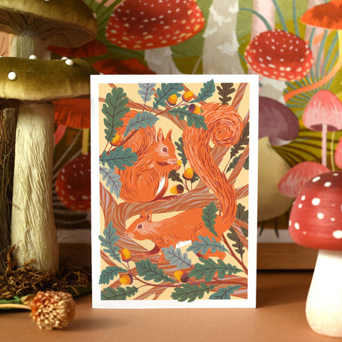 Red Squirrels | Everyday greetings card | Wildlife, nature - Sprouts of Bristol