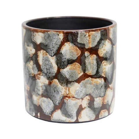 Rio Reactive Glaze Blue Spot Planter - Sprouts of Bristol
