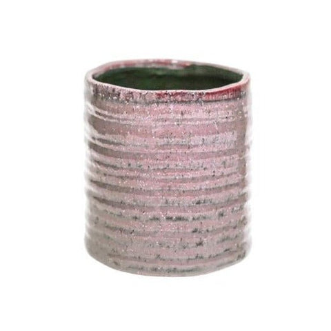Rose Pink Chambray Reactive Glaze Rustic Planter - Sprouts of Bristol