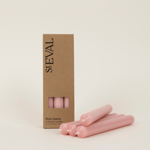 Rose Quartz Pink - St Eval Church Dinner Candle - Sprouts of Bristol