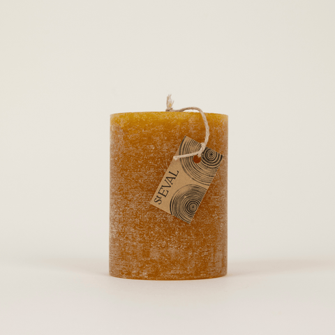 Sandalwood, Scented Coloured Pillar Candle - Sprouts of Bristol