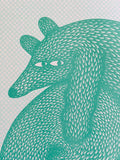 Sausage Roll – Risograph Print - Sprouts of Bristol