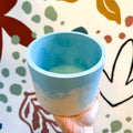 Sky Blue and Putty Jesmonite Pot - Sprouts of Bristol