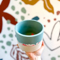 Sky Blue, Berry Pink and Putty Jesmonite Pot - Sprouts of Bristol