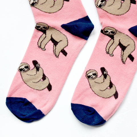 Sloth Socks | Bamboo Socks | Salmon Socks | Sleepy Socks - Sprouts of Bristol