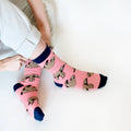 Sloth Socks | Bamboo Socks | Salmon Socks | Sleepy Socks - Sprouts of Bristol