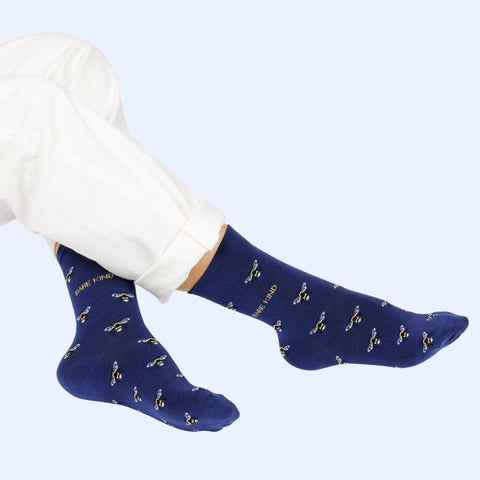 Small Motif Bee Bamboo Socks - Sprouts of Bristol
