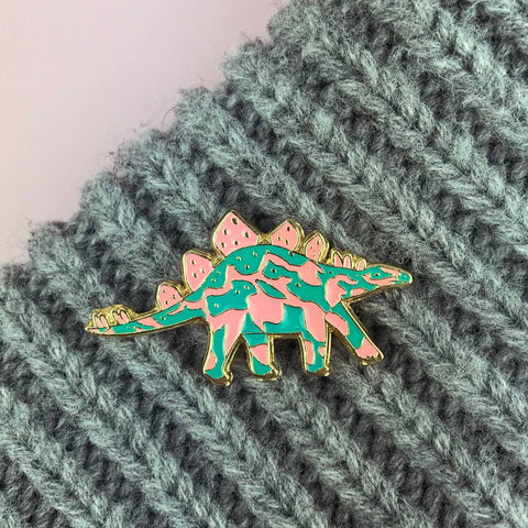 Stegosaurus Pin Badge - Sprouts of Bristol