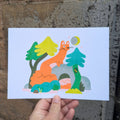 Stoat A5 Risograph Print - Sprouts of Bristol