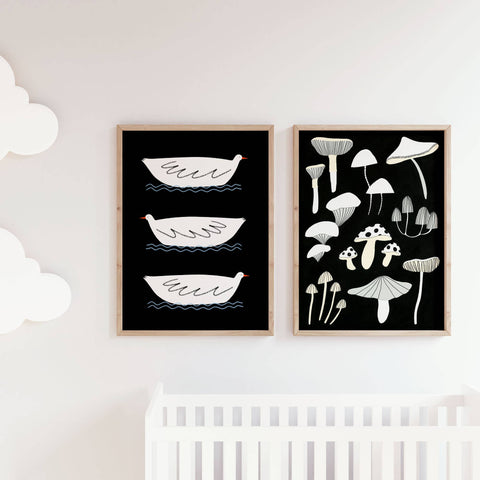 Three Little Ducks Art Print | Nursery Wall Art | Children's - Sprouts of Bristol