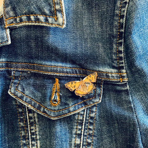 Tortoiseshell Butterfly Mini Pin Brooch - Sprouts of Bristol