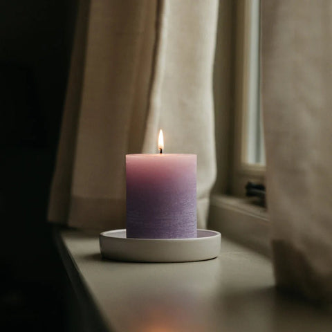 Tranquillity Fragranced Coloured Pillar - Sprouts of Bristol