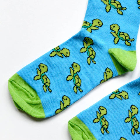 Turtle Socks | Bamboo Socks | Aqua Blue Socks | Ocean Socks - Sprouts of Bristol