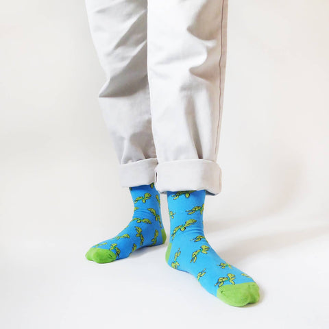 Turtle Socks | Bamboo Socks | Aqua Blue Socks | Ocean Socks - Sprouts of Bristol