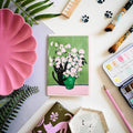 Vincat and Roses Cat Greetings Card - Sprouts of Bristol