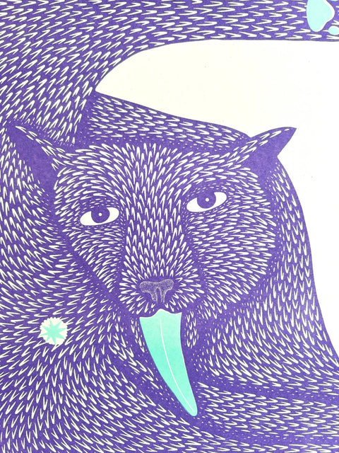 'Wet Ass Penelope' Cat Riso Art Print - Sprouts of Bristol
