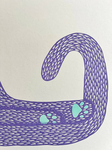 'Wet Ass Penelope' Cat Riso Art Print - Sprouts of Bristol