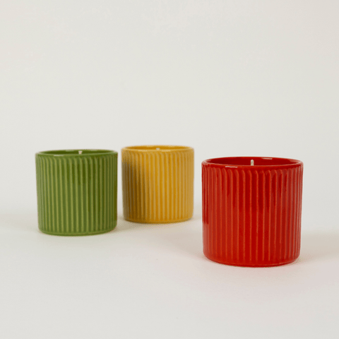 Wild Rhubarb Candle in Ceramic Artist Pot - Sprouts of Bristol