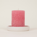 Wild Rhubarb, Scented Coloured Pillar Candle - Sprouts of Bristol