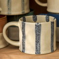 Woolstone Striped Mugs in Ink Blue - Sprouts of Bristol