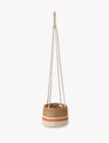 Woven Hanging Plant Pot – Orange & Cream Stripe - Sprouts of Bristol