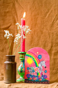 'Zebra and Rainbow Bell Jar' Greetings Card - Sprouts of Bristol