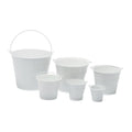 Zinc Basic Glossy White Bucket Pot - Sprouts of Bristol