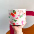 Abstract Pink, Orange and Green Jesmonite Pot - Sprouts of Bristol