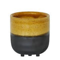 Amber Reactive Glaze Planter with Feet - Sprouts of Bristol