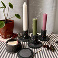 Black Terrazzo Jesmonite Candle Sticker Holder - Sprouts of Bristol