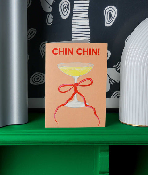 Chin Chin Greetings Card - Sprouts of Bristol