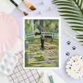 Clawed Monet cats on a bridge Art Print - Sprouts of Bristol