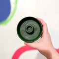 Dark Green Jesmonite Candle Basin Holder - Sprouts of Bristol