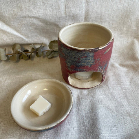Dark Pink Ceramic Wax Melt Burner - Sprouts of Bristol
