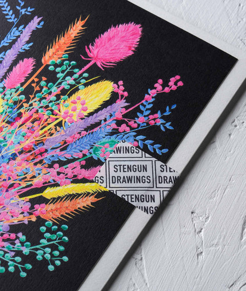Dried Posy Greetings Card - Sprouts of Bristol
